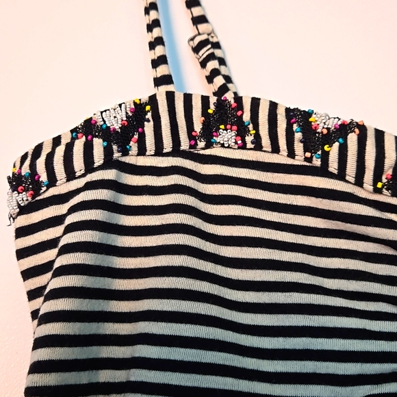 Roxy Adjustible Spaghetti Strap Dress with colorful Beading Size Small - Picture 2 of 11